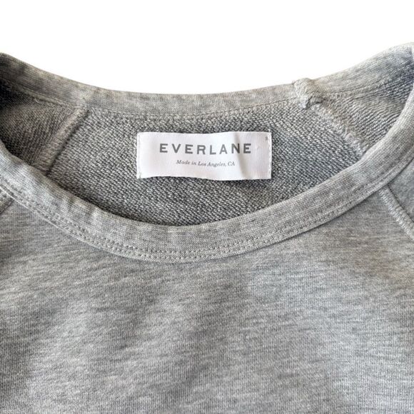 EVERLANE The Lightweight French Terry Crewneck Sweatshirt Small Grey - Picture 4 of 4
